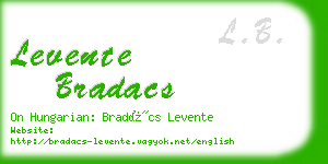 levente bradacs business card